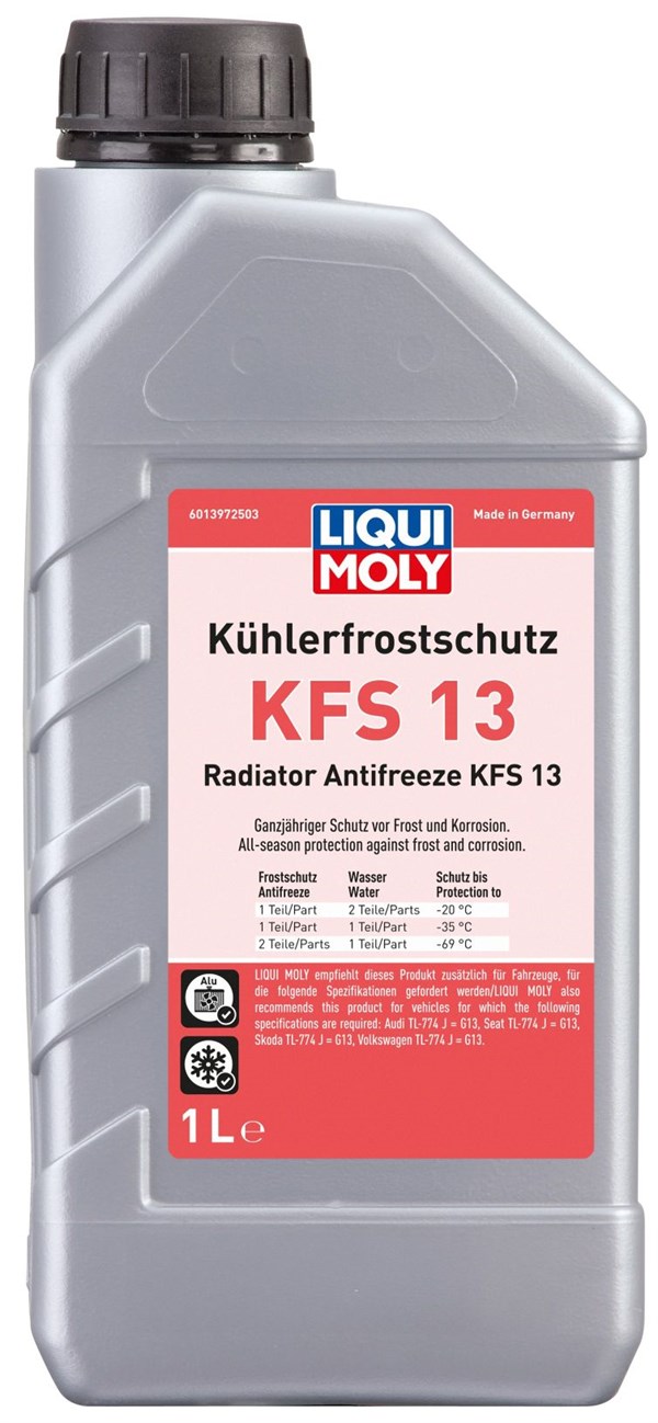 Liqui Moly kølervæske/frostvæske KFS13 (lys rød) (1 liter)