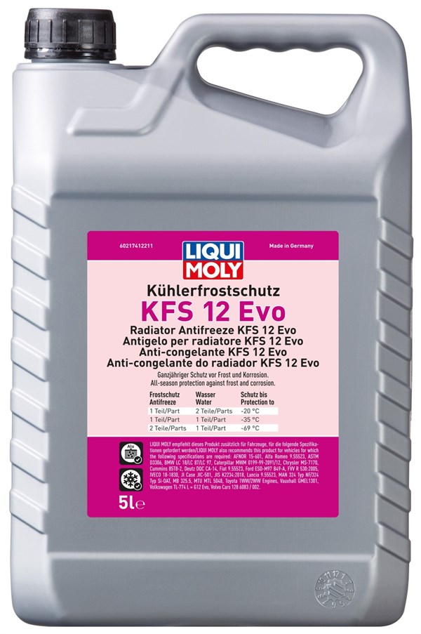 Liqui Moly kølervæske/frostvæske KFS12 EVO (rød) (5 liter)
