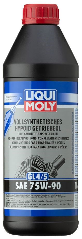 Liqui Moly Hypoid-Gearolie 75W-90 (GL4 og GL5) (1 liter)