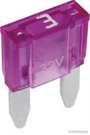 Fladstiksikring 3A Lilla "Mini" (Pakke med 5 stk.)