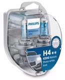 Philips H4 White Vision Ultra Inkl. W5W (2+2 stk.)