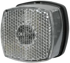 Positionslygte 62x62x45 Hvid m/refleks