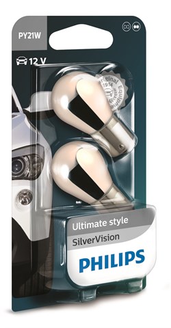 Philips PY21W Silver vision (12496) (2 stk.)