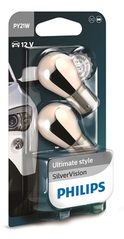 Philips PY21W Silver vision (12496) (2 stk.)