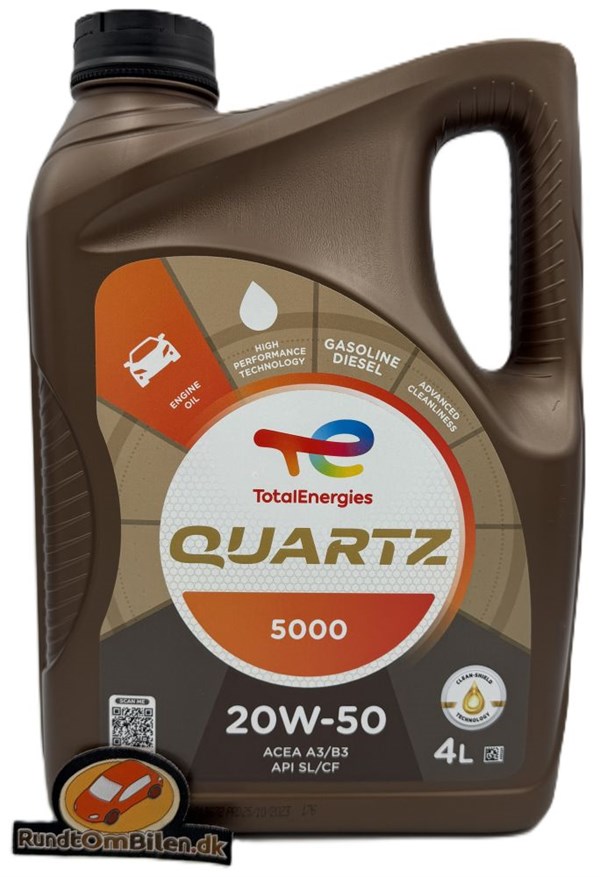 Total Quartz 5000, 20W-50 (4 liter)