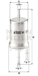 Brændstoffilter WK69 - Mann & Hummel